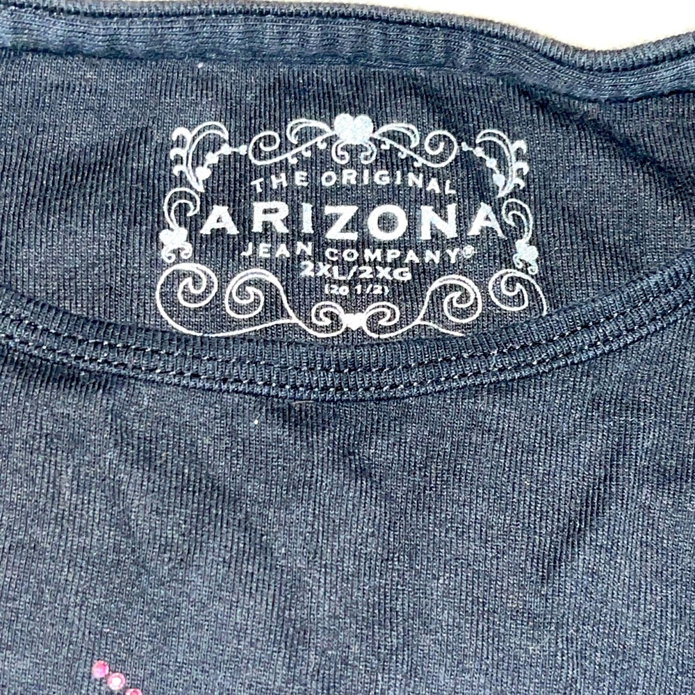 Arizona Jeans Y2K Bedazzled Rose Shirt